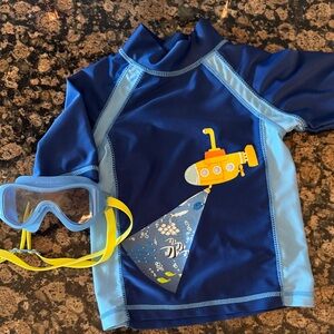 🔥5 for $10🔥Speedo goggles and . Blue and Yellow Submarine design bathing suit